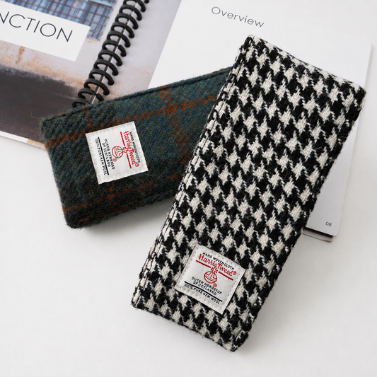 Harris Tweed® Fountain Pen Case / Black & White Houndstooth / CPWJ13-162