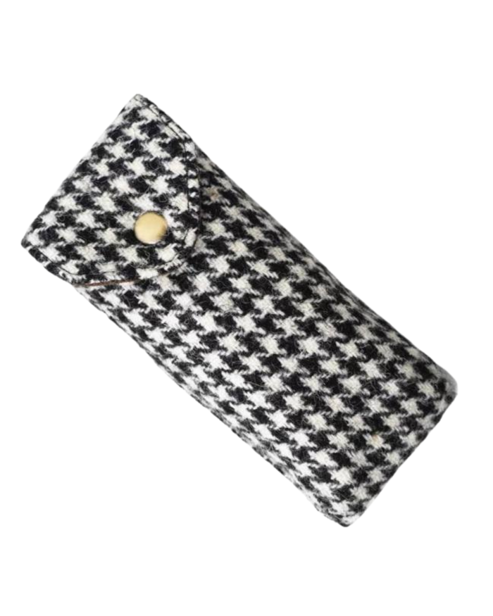 Harris Tweed® Fountain Pen Case / Black & White Houndstooth / CPWJ13-162