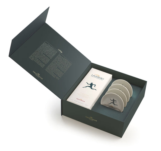 Laudemio Gift Box Set (1 Laudemio 500 ml + 4 oil plates)