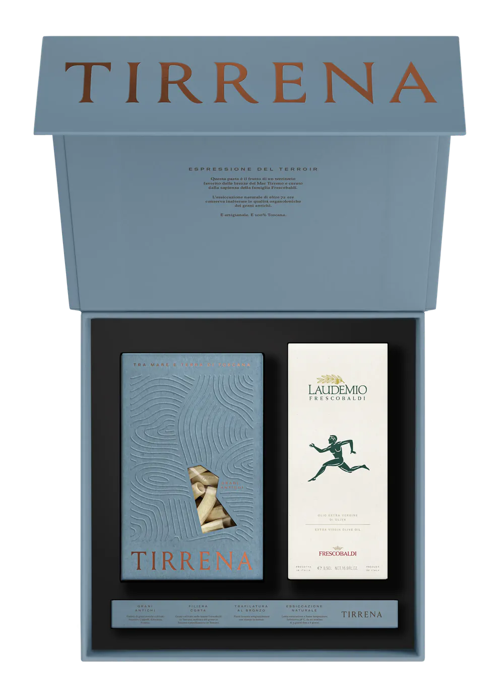 Tirrena + Laudemio Box Set (2 Tirrena 500 grams + 1 Laudemio 500ml)